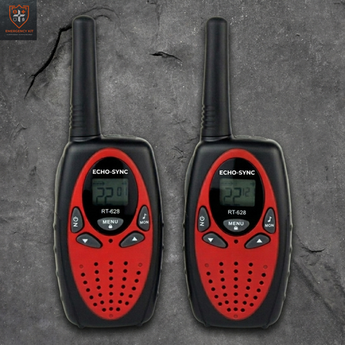 Echo-Sync Long-Range Two-Way Radios | 22-Channel Emergency FRS Pair
