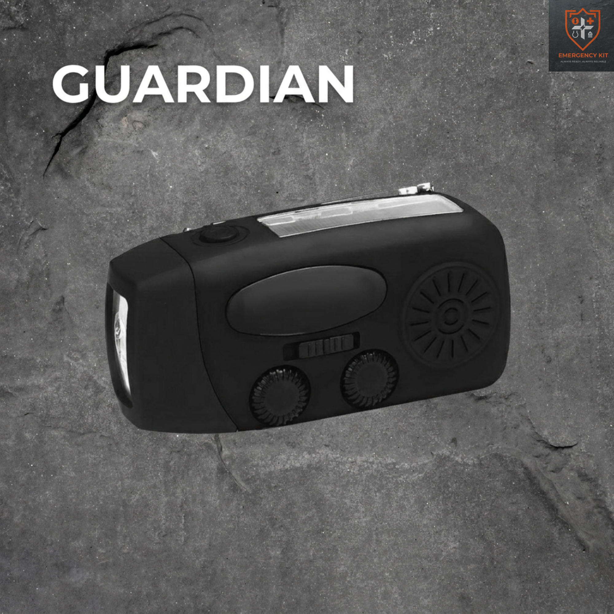 Guardian Solar/Crank Weather Radio | 3-in-1 Emergency Power & Light Station