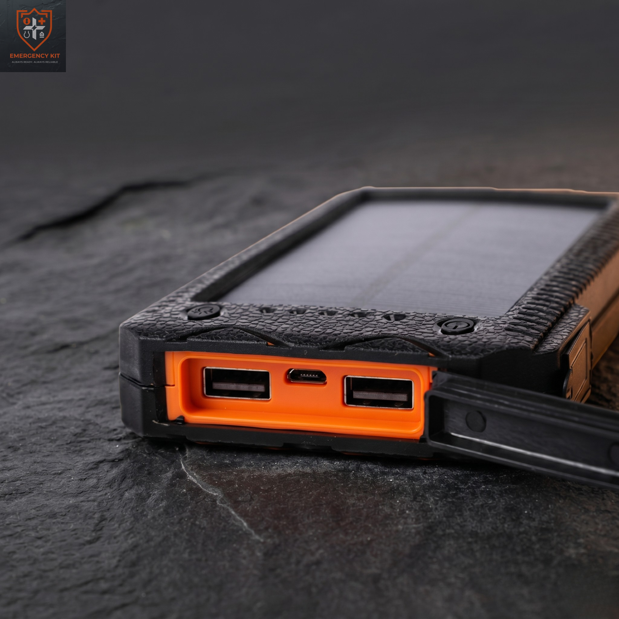OmniCharge Rugged Solar Power Bank | Dual-LED & Integrated Igniter