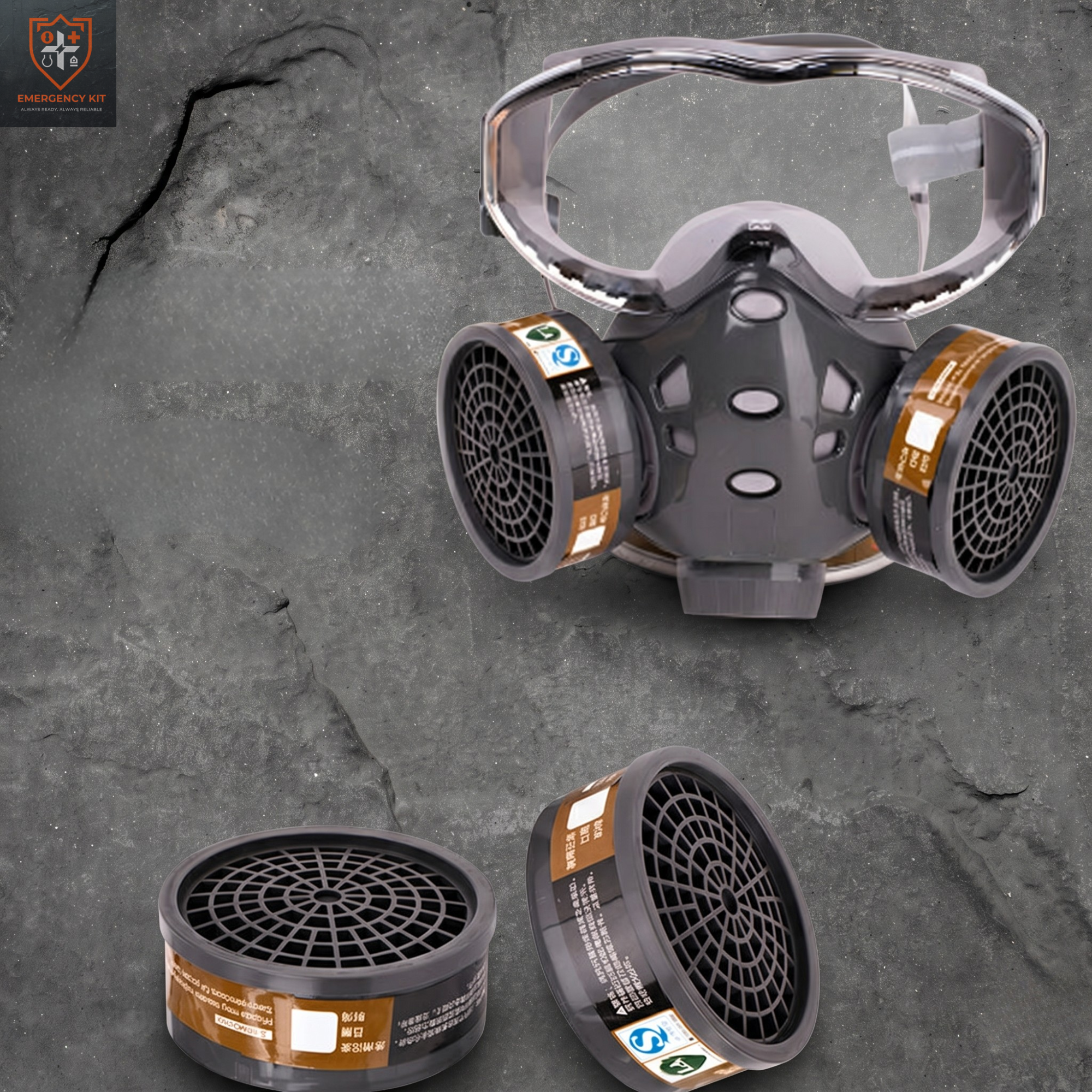 Sentinel Dual-Canister Tactical Respirator | KN95 Industrial Grade Face Shield