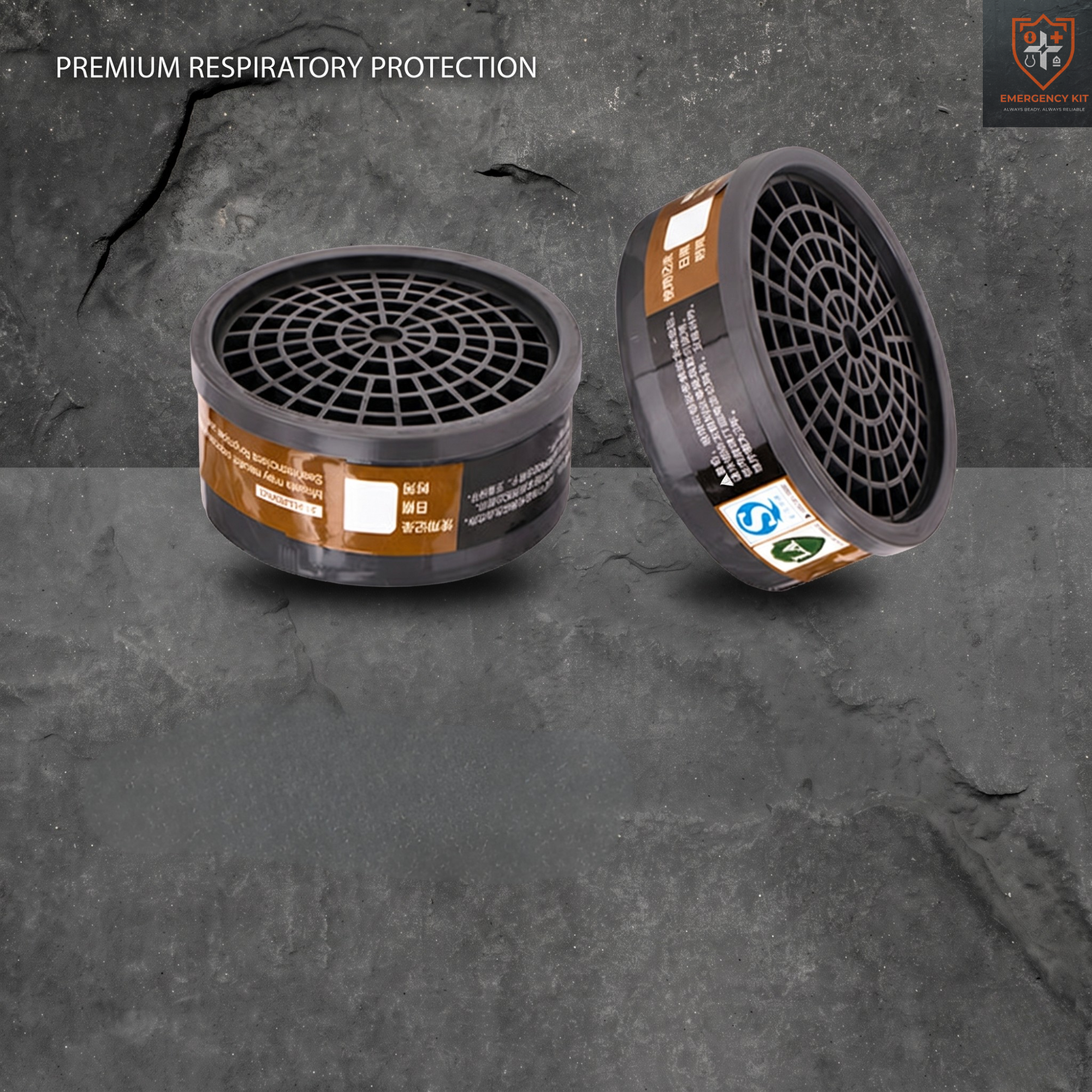 Sentinel Dual-Canister Tactical Respirator | KN95 Industrial Grade Face Shield