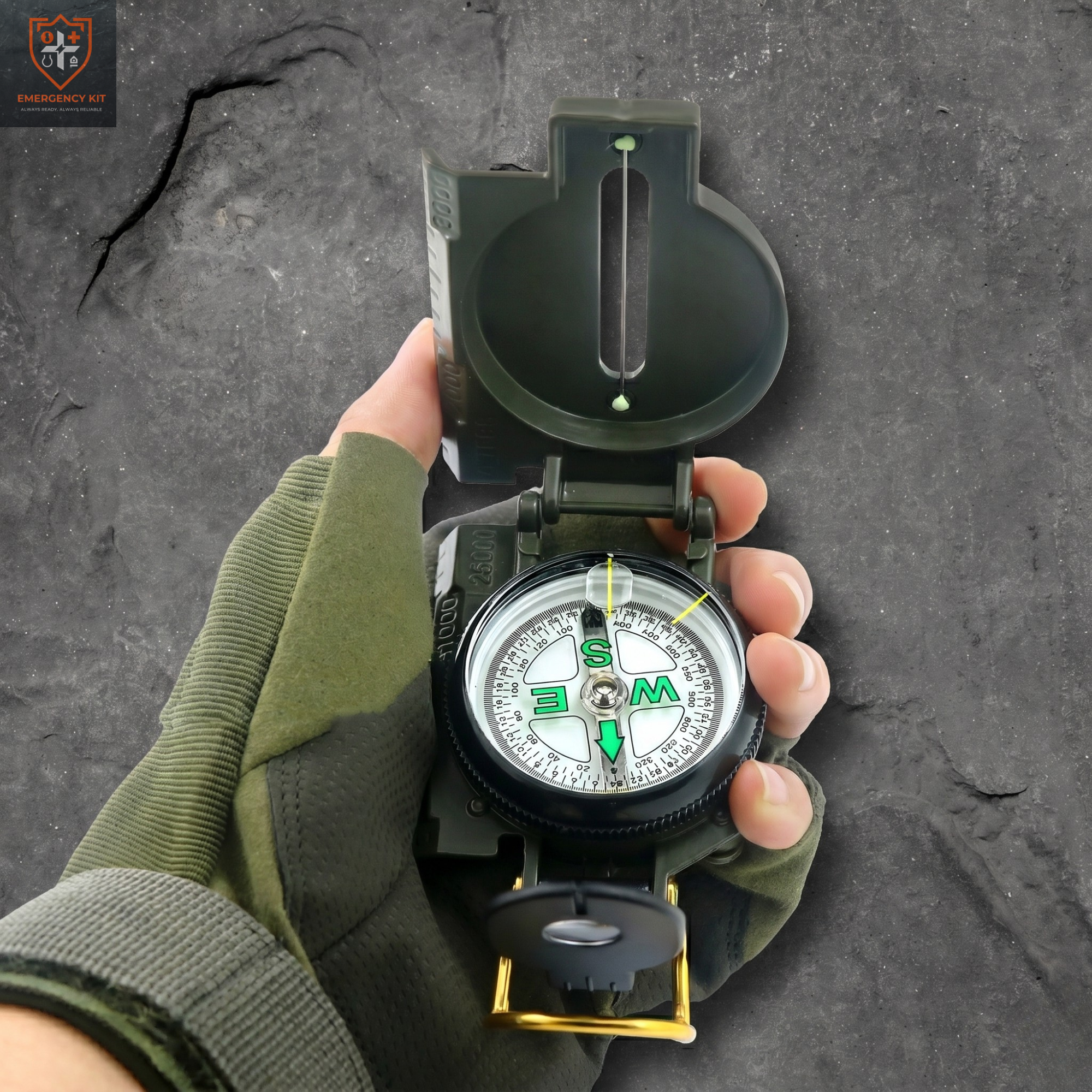 Surveyor’s Professional Geological Compass | High-Precision Lensatic Navigation Tool