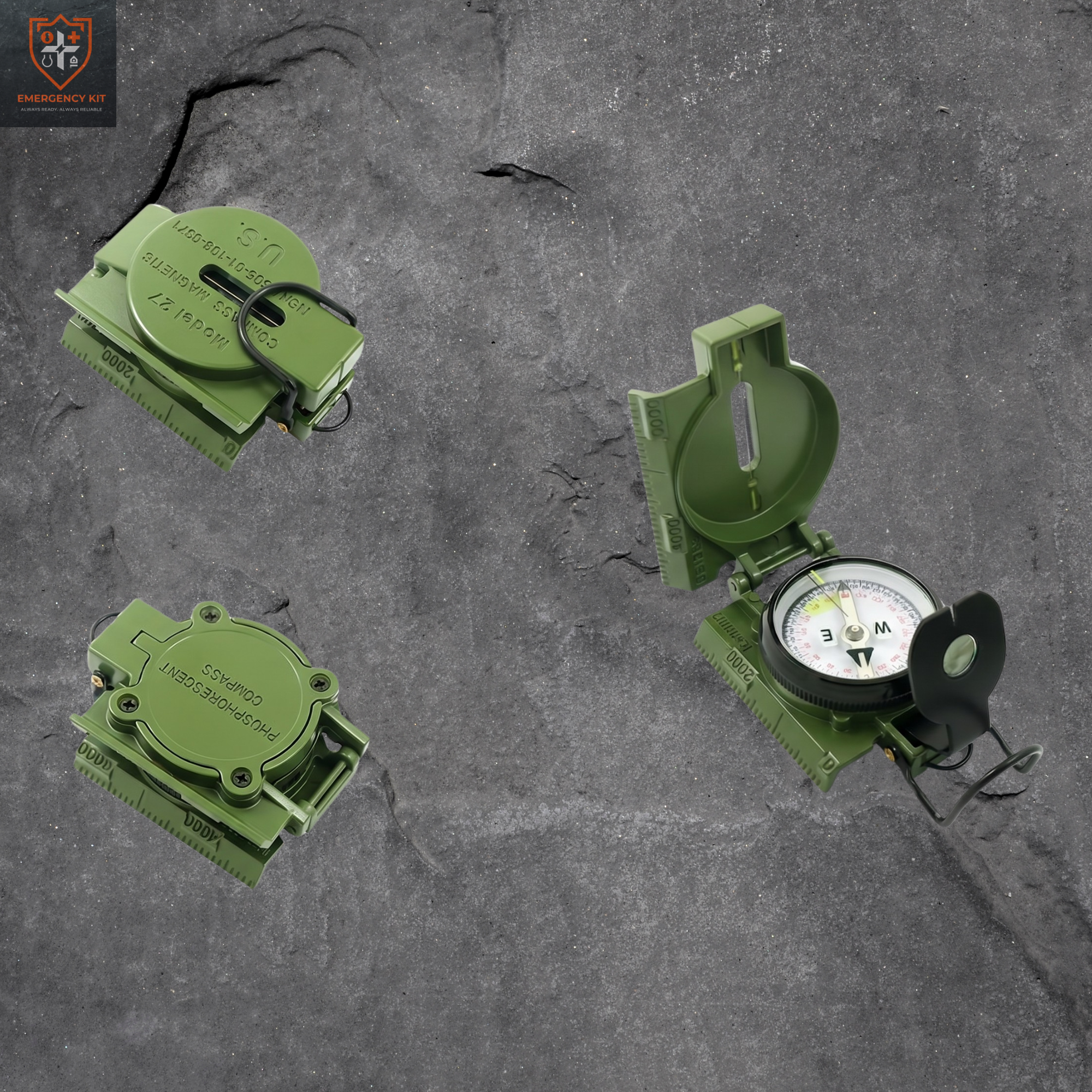 Surveyor’s Professional Geological Compass | High-Precision Lensatic Navigation Tool