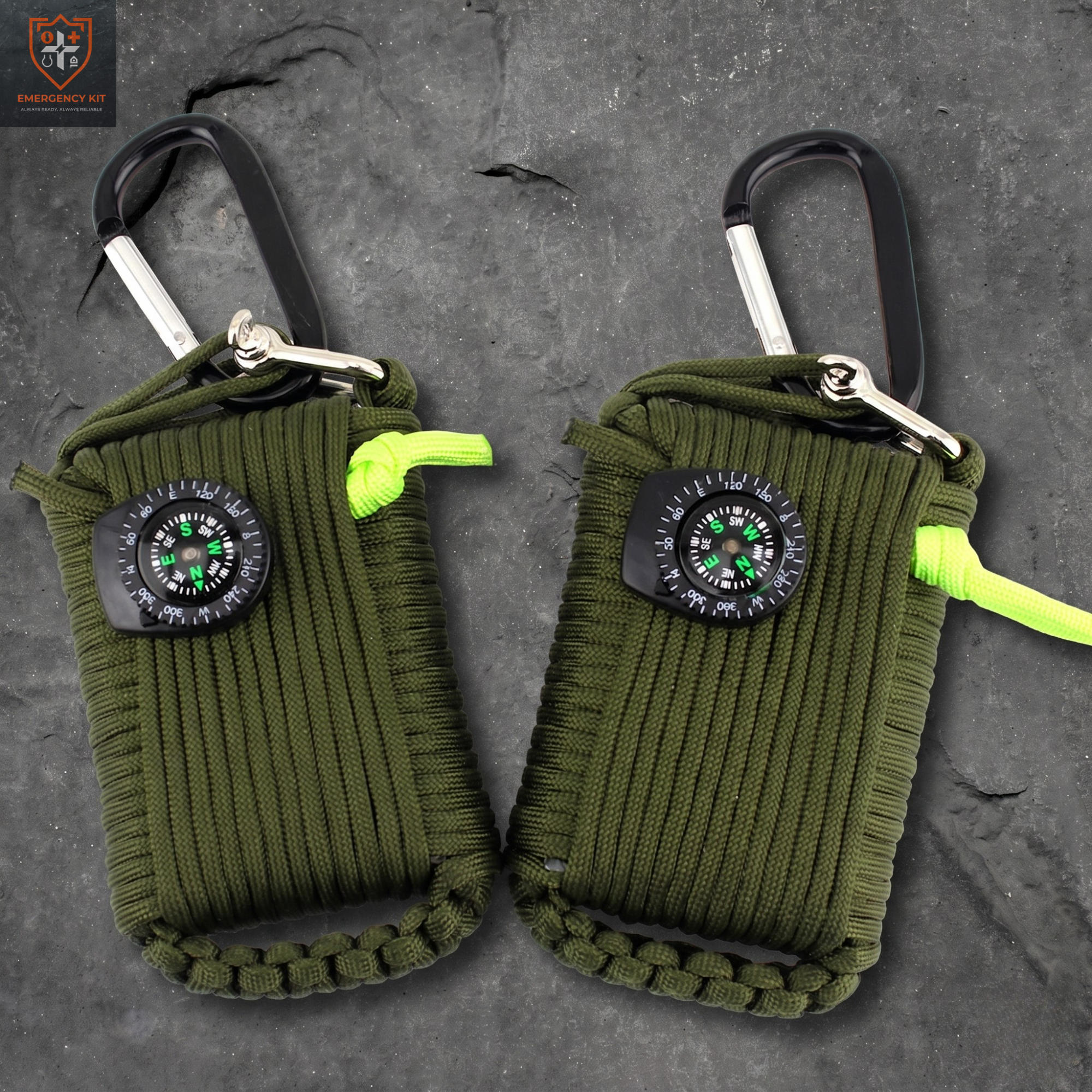 Venture 29-Piece Compact Survival Med-Kit | Tactical Paracord Emergency Station