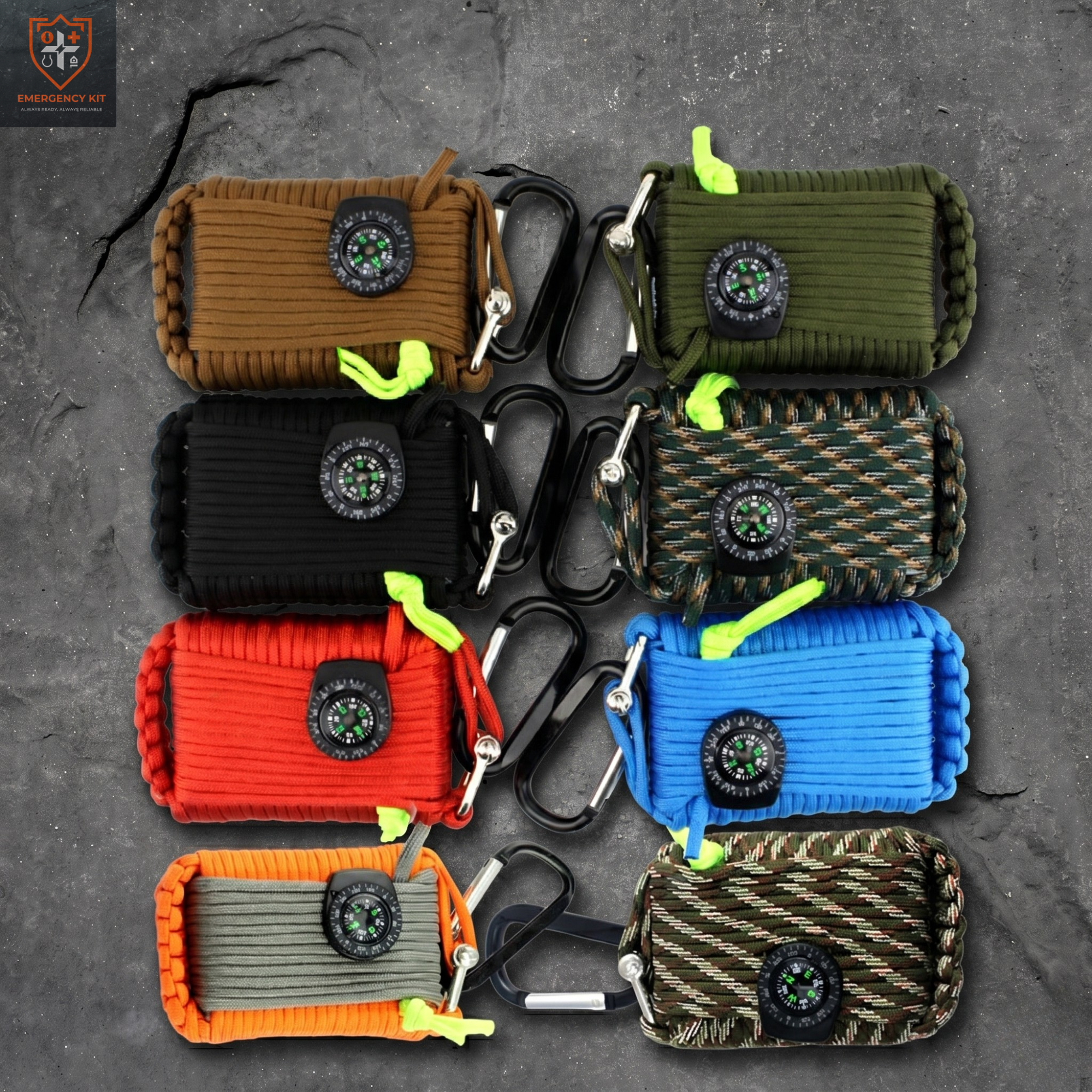 Venture 29-Piece Compact Survival Med-Kit | Tactical Paracord Emergency Station