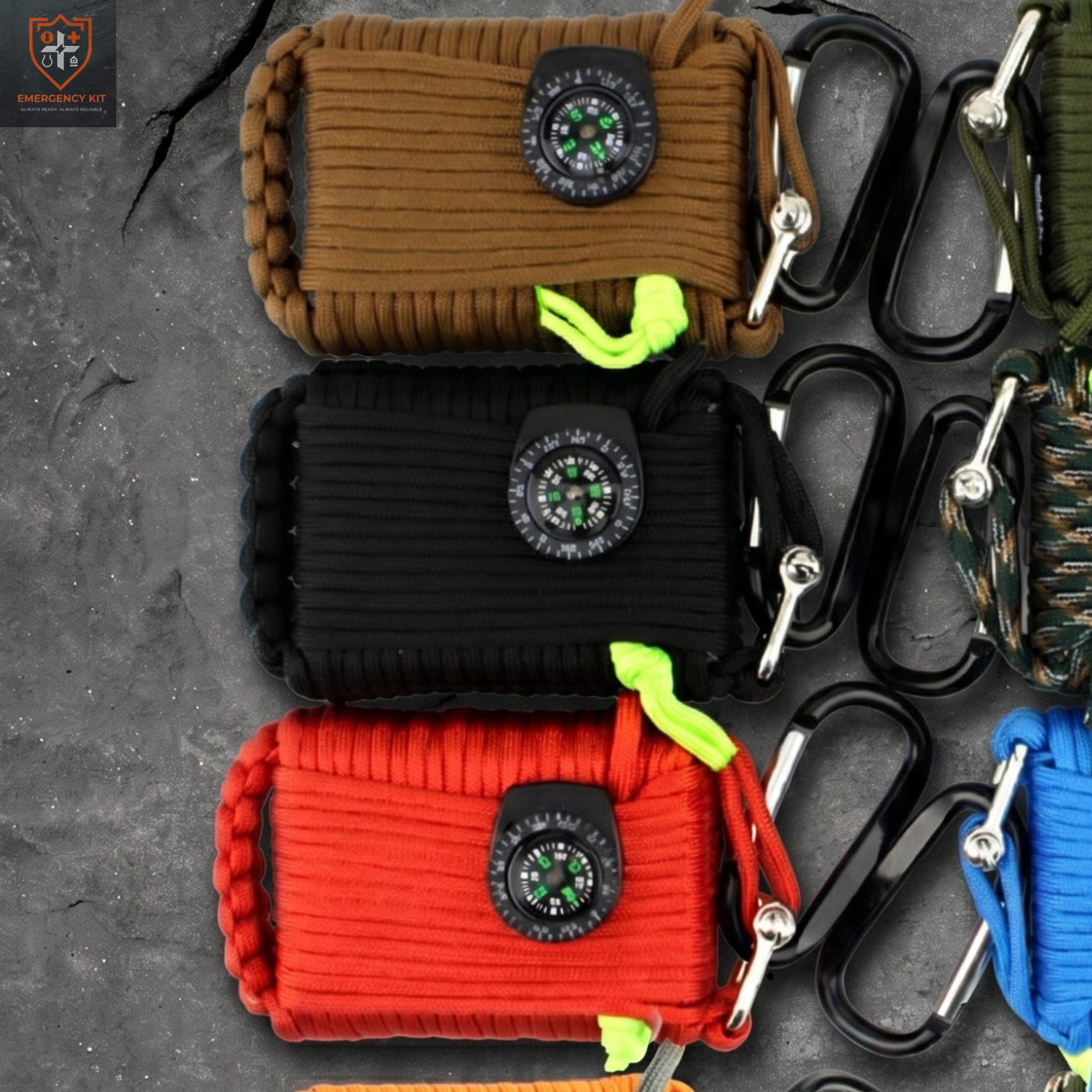 Venture 29-Piece Compact Survival Med-Kit | Tactical Paracord Emergency Station