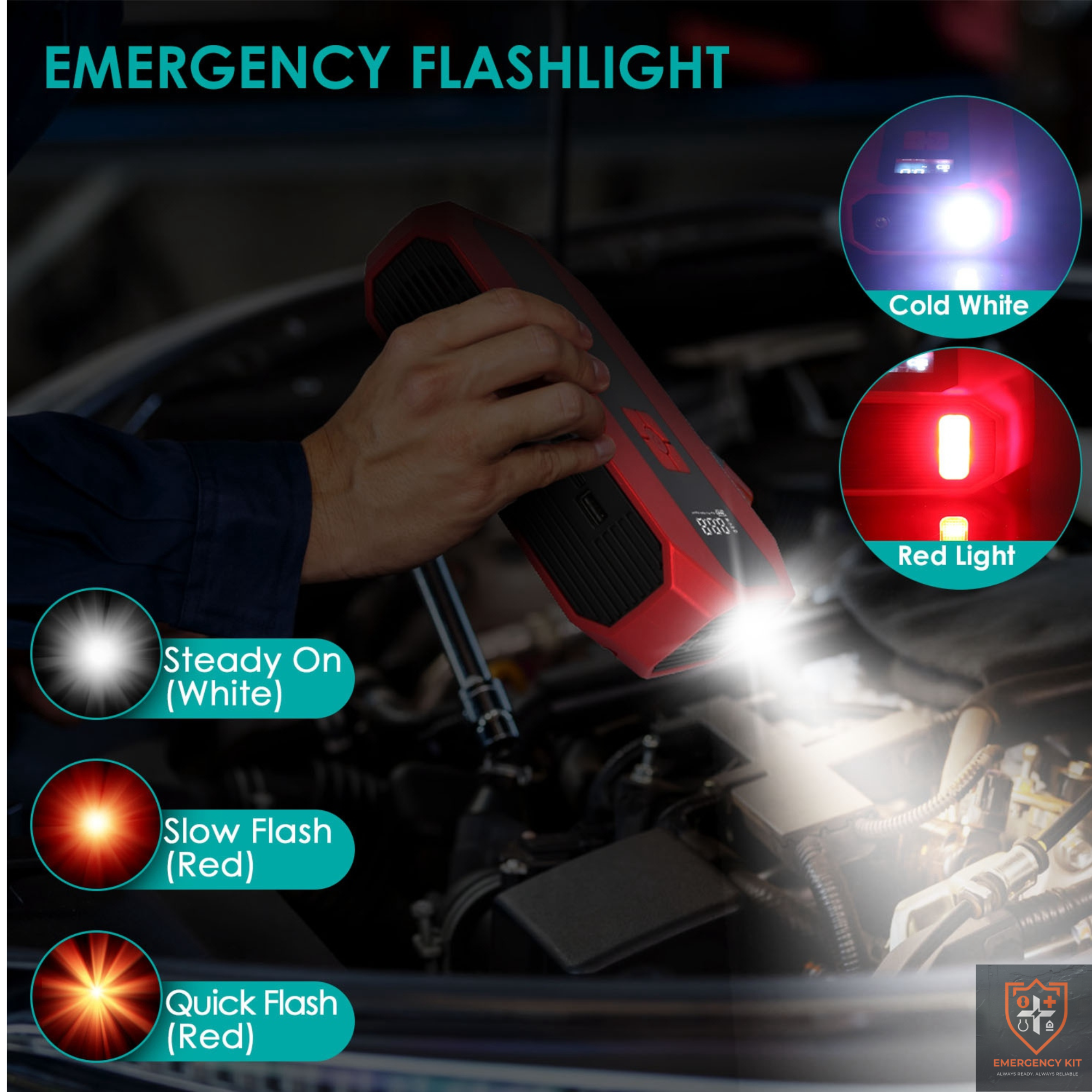 Titan 4-in-1 Emergency Jump Starter & Intelligent Air Compressor | 1500A Peak