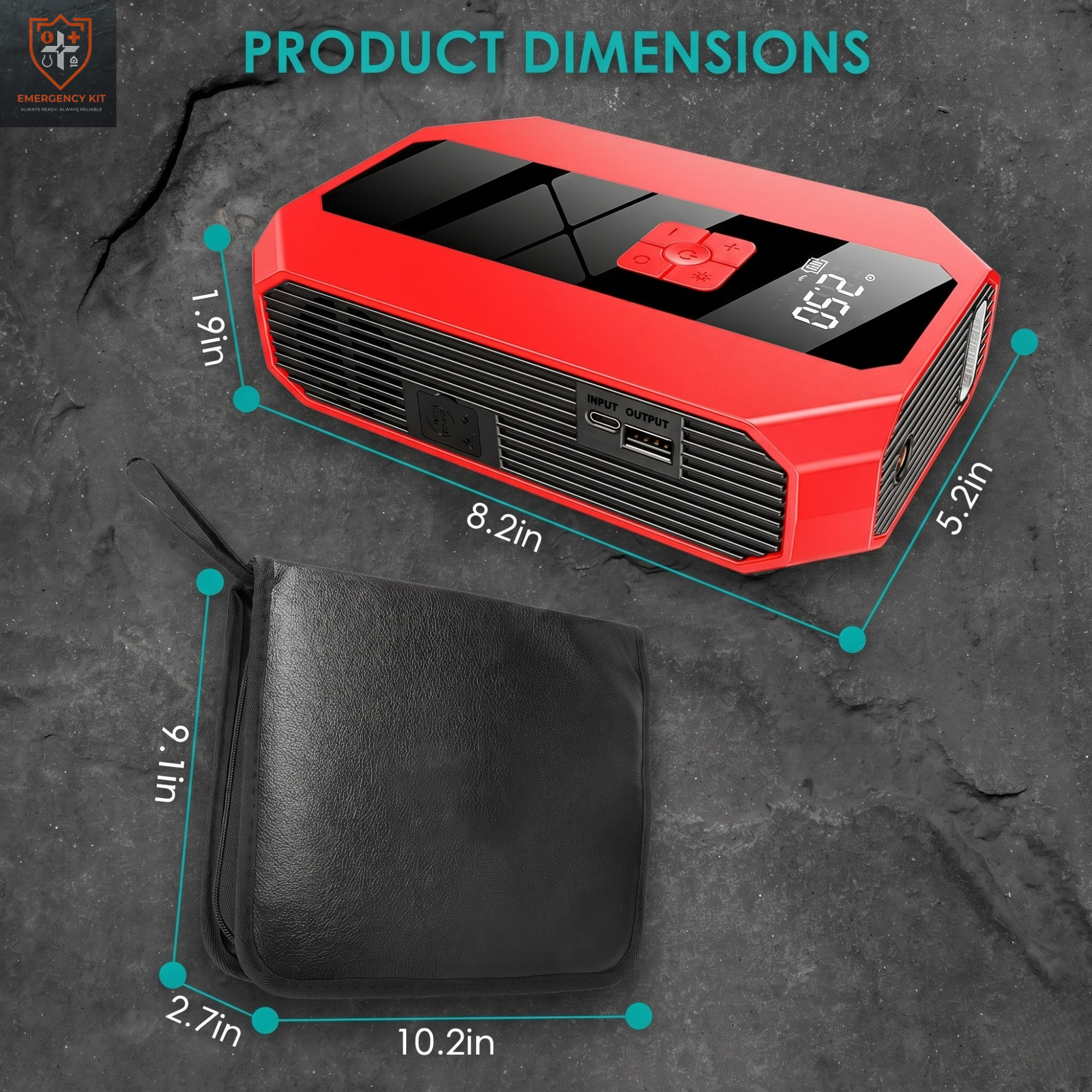 Titan 4-in-1 Emergency Jump Starter & Intelligent Air Compressor | 1500A Peak