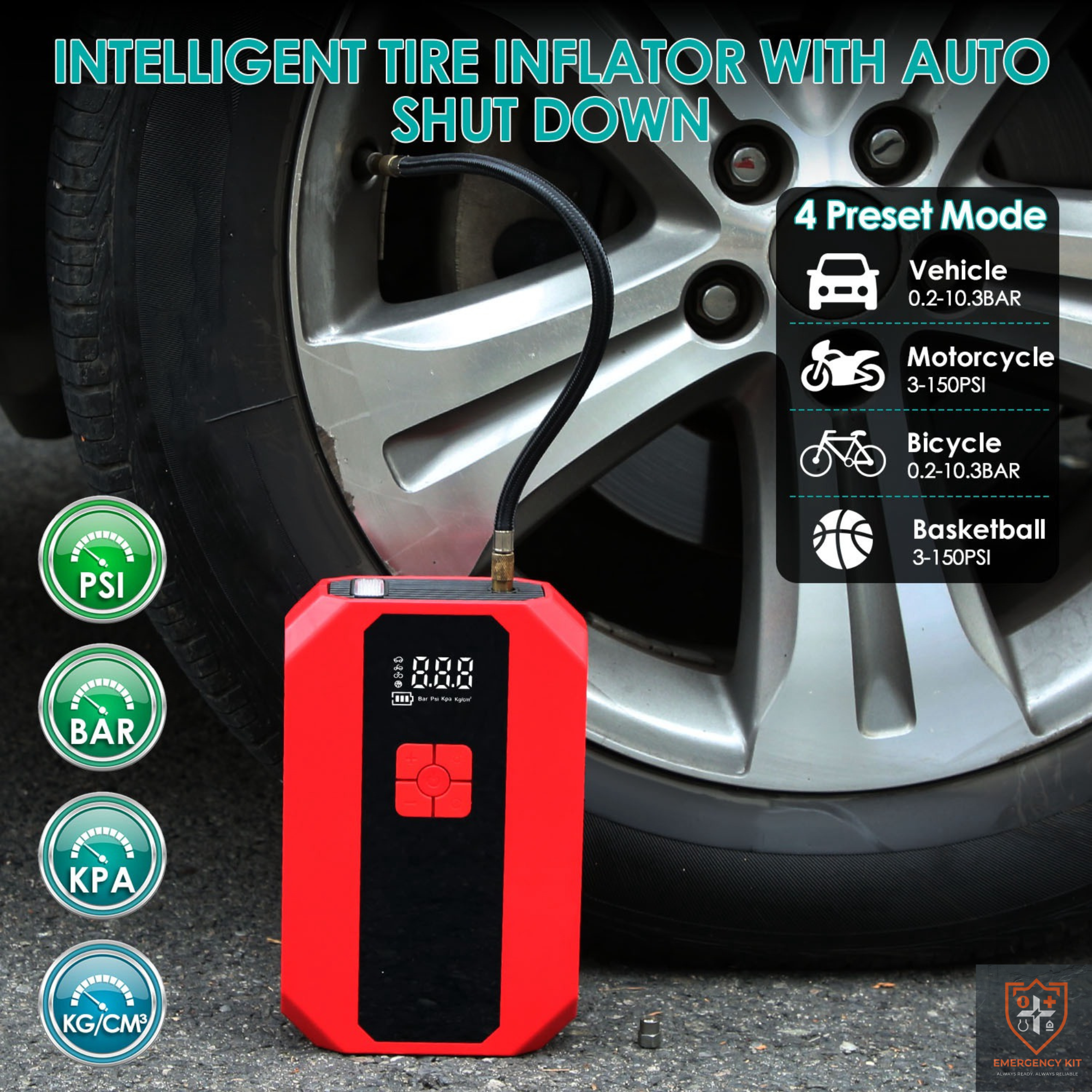 Titan 4-in-1 Emergency Jump Starter & Intelligent Air Compressor | 1500A Peak