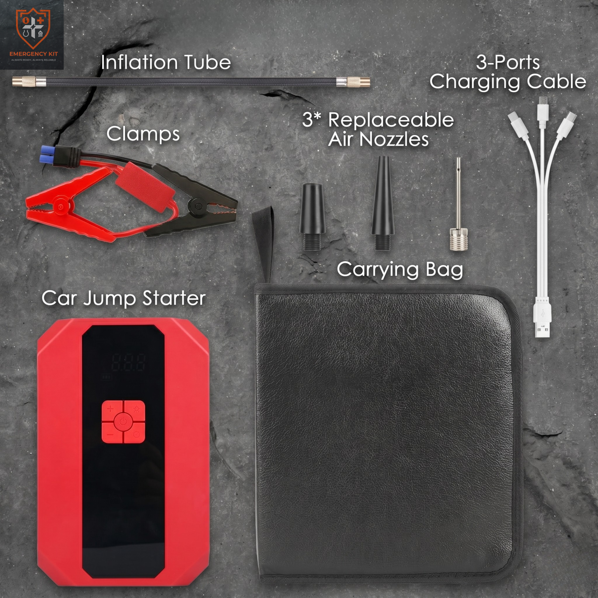 Titan 4-in-1 Emergency Jump Starter & Intelligent Air Compressor | 1500A Peak