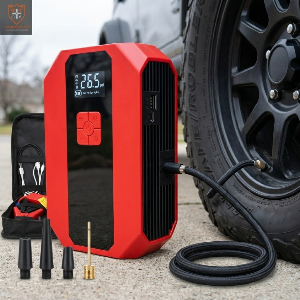 Titan 4-in-1 Emergency Jump Starter & Intelligent Air Compressor | 1500A Peak